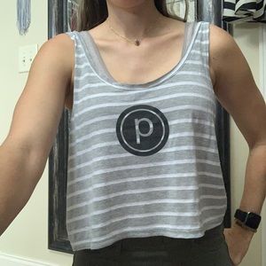 Pure Barre cropped stripe tank. Small.